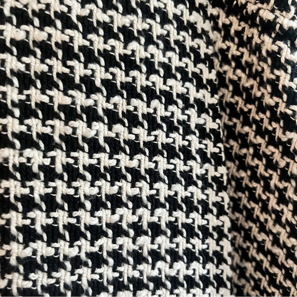 ZARA MIDI TWEED HERRINGBONE PINAFORE JUMPER DRESS BLACK WHITE BUTTONS MEDIUM - Picture 6 of 15